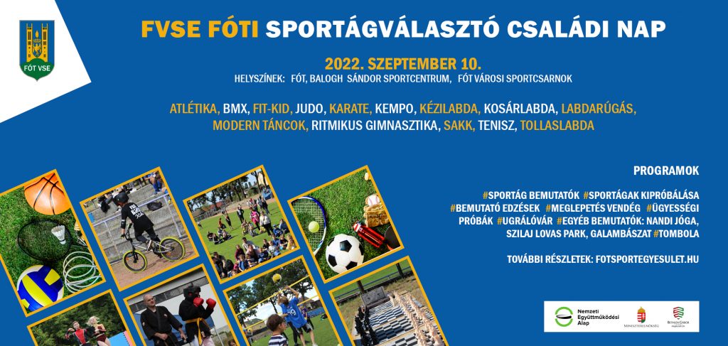 FVSE Fóti Sportágválasztó Családi Nap – 2022. szeptember 10.